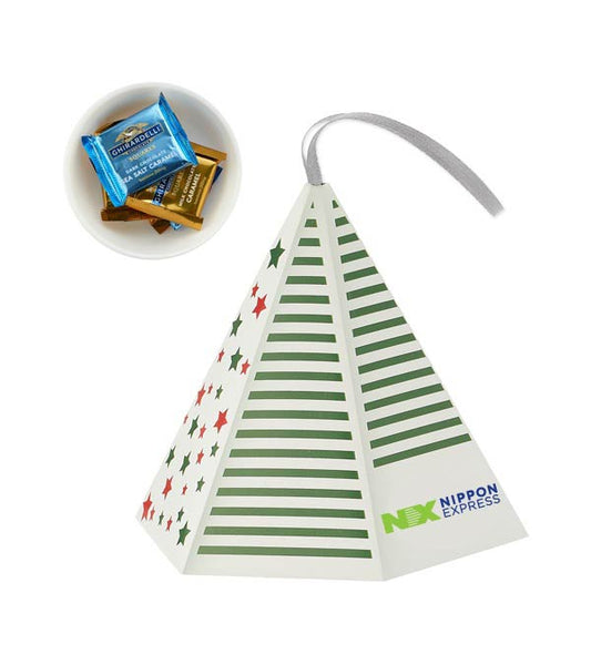 Holiday Ornament with Ghirardelli Square, Silver Ribbon