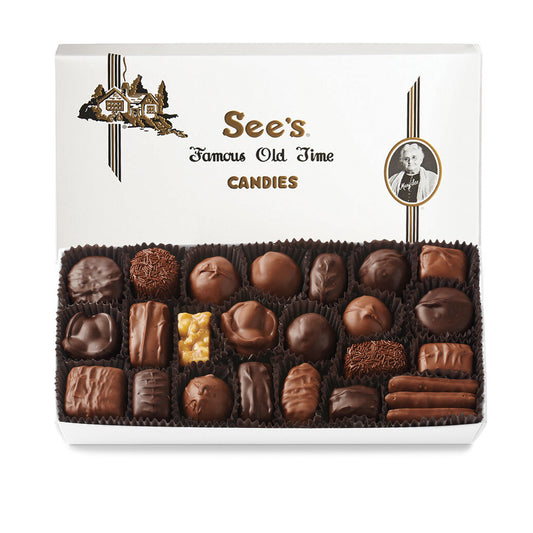 See's Candy Assorted Chocolates 1 lbs. with NX Logo Sleeve